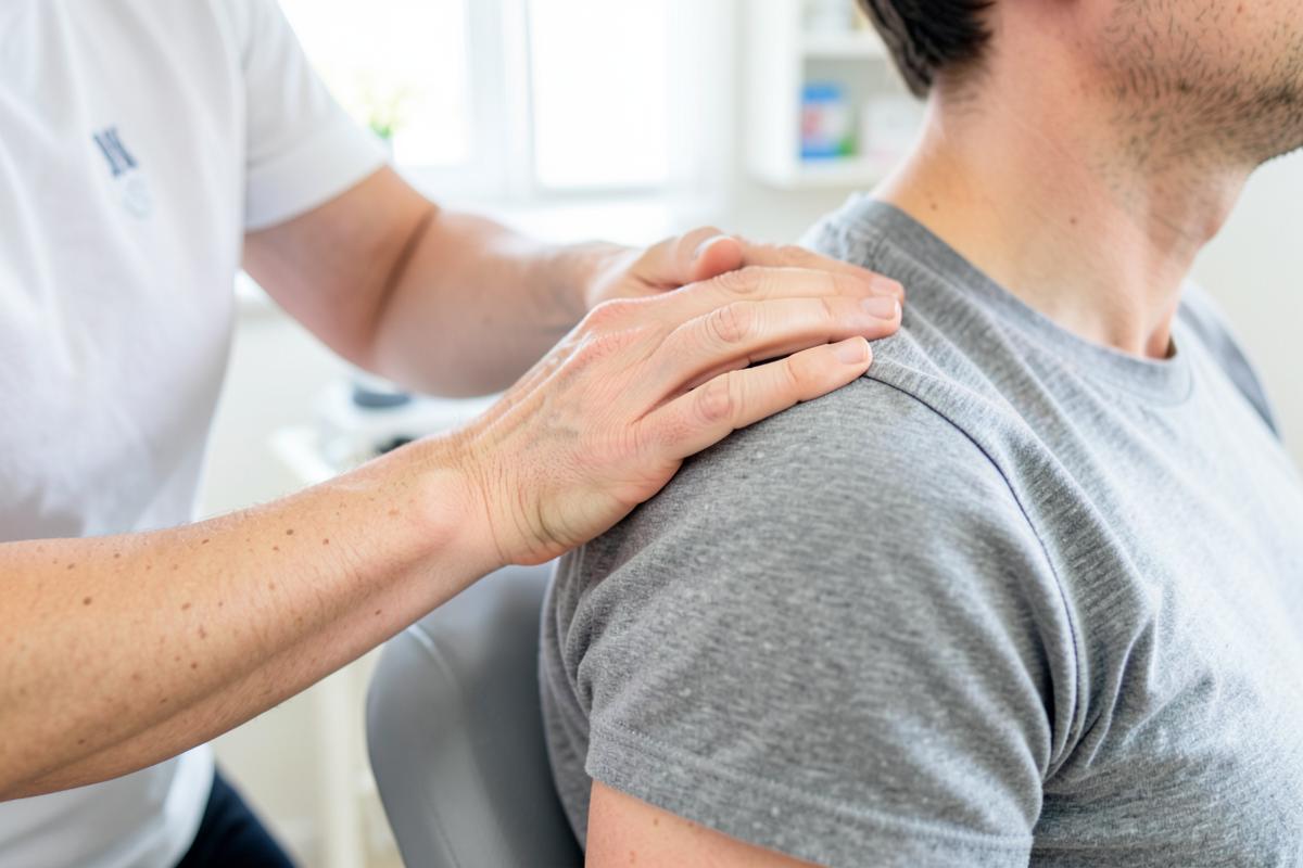 Professionell massage av nacke och axlar